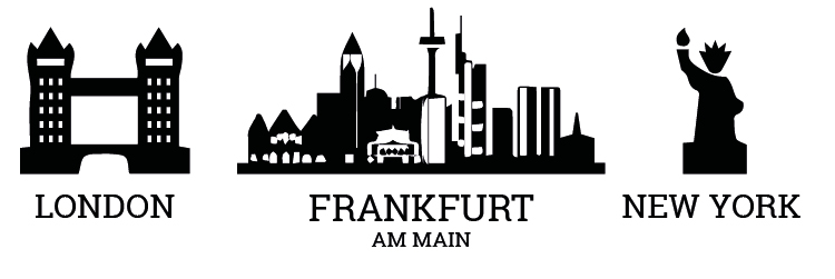 Landmarks of London, Frankfurt and New York